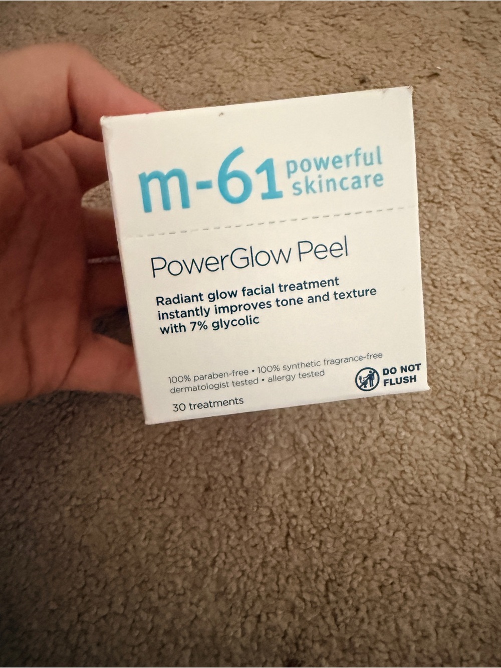 PowerGlow Peel Radiant Glow Facial Treatment - White/Blue